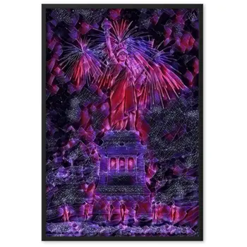 NEW YORK 4.7.1900 Velvet Edition Framed Poster