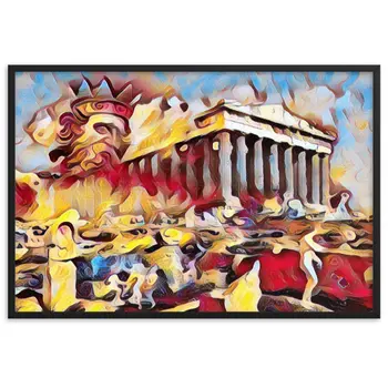 A SUNDAY UNDER ACROPOLIS V2 Premium Framed Poster