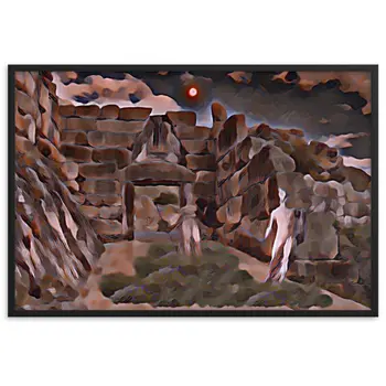 PERSEUS ON THE ROAD TO LION GATE Superior Framed Poster