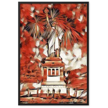 NEW YORK 4.7.1900 Velvet Edition Framed Poster