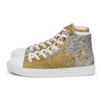 CLOCHARD Handmade Grunge Men’s High Top Canvas Shoes by Gianneli