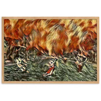 DANCE ME LIKE THE RAIN THAT BURNING OUT THE FIRE AROUND ME Framed Poster