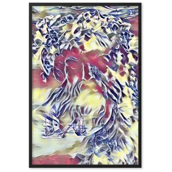 WHEN POSEIDON ASKED THE WAVES TO DANCE Superior Framed Poster