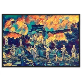 A SUNDAY AT THE ORACLE OF DELPHI Superior Framed Poster