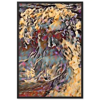 WHEN POSEIDON ASKED THE WAVES TO DANCE UPPER Framed Poster