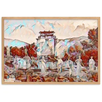 A SUNDAY AT THE ORACLE OF DELPHI Premium Framed Poster