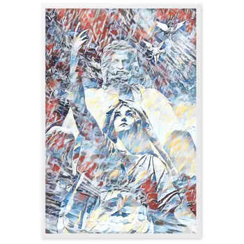 THE DAY THAT IT RAINED JASMINE IN POSEIDON'S HUG V2 Superior Framed Poster