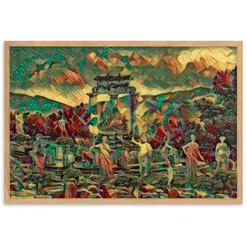 A SUNDAY AT THE ORACLE OF DELPHI Premium Framed Poster