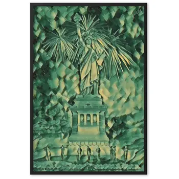 NEW YORK 4.7.1900 Velvet Edition Framed Poster