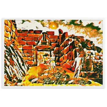 PERSEUS ON THE ROAD TO LION GATE Superior Framed Poster