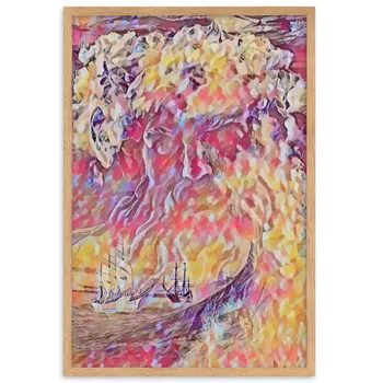 WHEN POSEIDON ASKED THE WAVES TO DANCE UPPER Framed Poster
