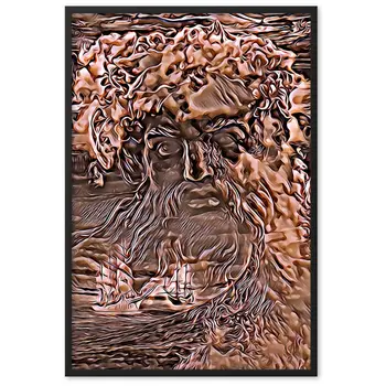 WHEN POSEIDON ASKED THE WAVES TO DANCE TALE Framed Poster