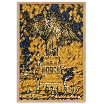 NEW YORK 4.7.1900 Velvet Edition Framed Poster