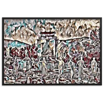 A SUNDAY AT THE ORACLE OF DELPHI Superior Framed Poster