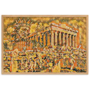 A SUNDAY UNDER ACROPOLIS V2 Velvet Framed Poster