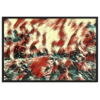 DANCE ME LIKE THE RAIN THAT BURNING OUT THE FIRE AROUND ME Velvet Framed Poster