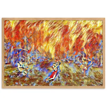 DANCE ME LIKE THE RAIN THAT BURNING OUT THE FIRE AROUND ME Framed Poster
