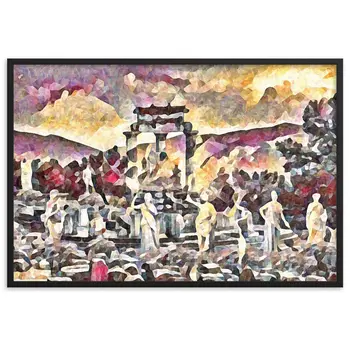 A SUNDAY AT THE ORACLE OF DELPHI Superior Framed Poster