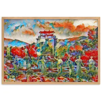 A SUNDAY AT THE ORACLE OF DELPHI Premium Framed Poster