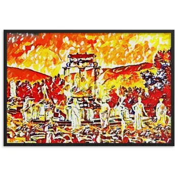 A SUNDAY AT THE ORACLE OF DELPHI Superior Framed Poster
