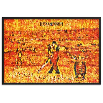 BALLANDO DAVANTI A UN MURO IN TOSCANA TALE Framed Poster