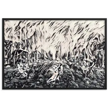 DANCE ME LIKE THE RAIN THAT BURNING OUT THE FIRE AROUND ME Framed Poster