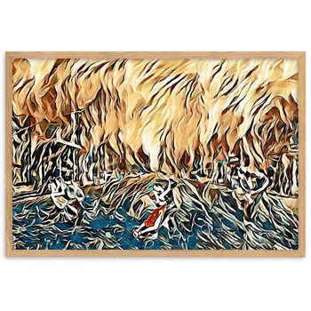 DANCE ME LIKE THE RAIN THAT BURNING OUT THE FIRE AROUND ME Framed Poster