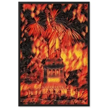 NEW YORK 4.7.1900 Velvet Edition Framed Poster