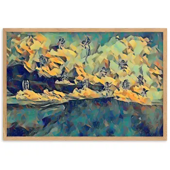 CUPID AND PSYCHE Superior Framed Poster