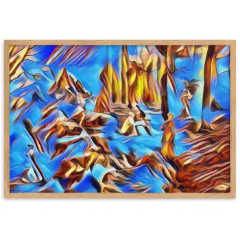AMONG THE FOUR SEASONS YOU ARE THE FIFTH SENSE Velvet Edition Framed Poster