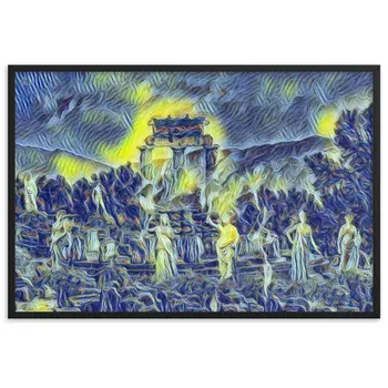 A SUNDAY AT THE ORACLE OF DELPHI Velvet Framed Poster