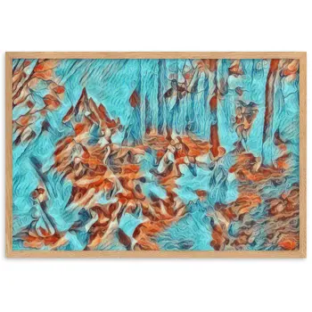 AMONG THE FOUR SEASONS YOU ARE THE FIFTH SENSE Velvet Edition Framed Poster