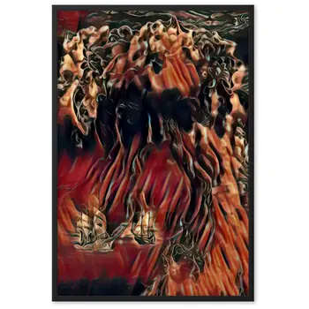 WHEN POSEIDON ASKED THE WAVES TO DANCE PREMIUM Framed Poster