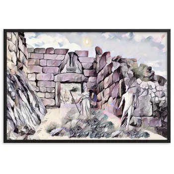 PERSEUS ON THE ROAD TO LION GATE Superior Framed Poster