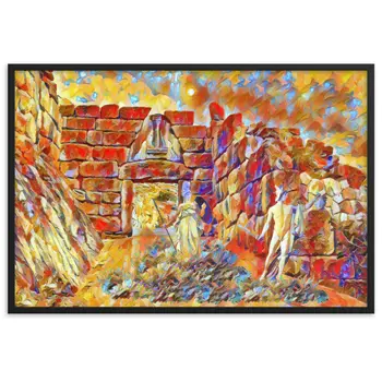 PERSEUS ON THE ROAD TO LION GATE Superior Framed Poster