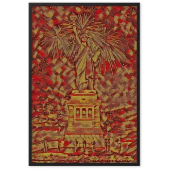 NEW YORK 4.7.1900 Velvet Edition Framed Poster