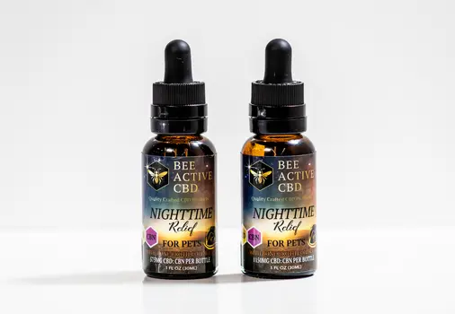 Bee Active Nighttime Relief Pet Tincture — Full Spectrum CBD + CBN - Bone Broth