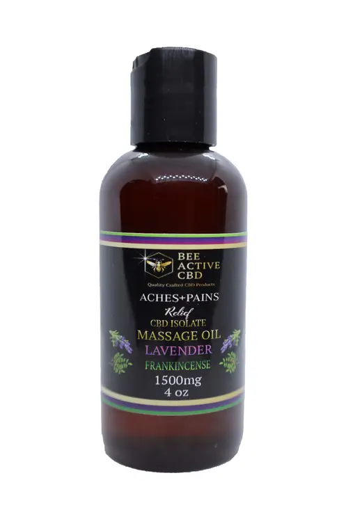 Bee Active CBD Massage Oil — Aches + Pains Relief— Lavender & Frankincense