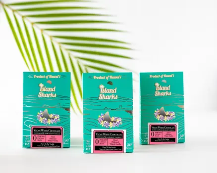 Vegan 0 Percent White Chocolate w/ 100% Hawaiian Vanilla Bean 3-Pack!