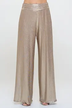 Metallic Pants w/ Elastic Waist