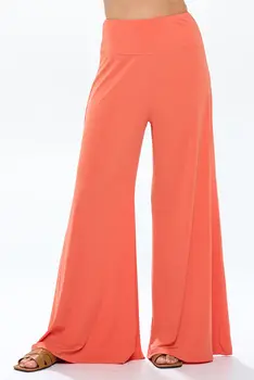 Solid Made in USA Solid Wide Leg Pants with Thick Waistband