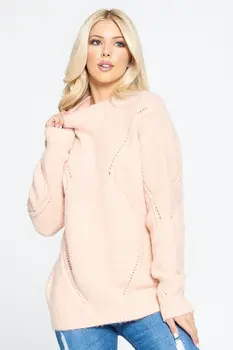 Textured Roundneck Knit Sweater