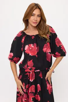 Floral Print 3/4 Sleeve Top