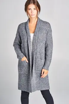 Open Front Cardigan with Pockets