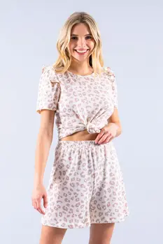 ANIMAL PRINT LOUNGWEAR SHORTS