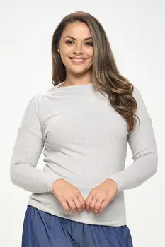 Heather Grey Off the Shoulder Top