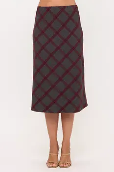 Plaid Pencil Skirt