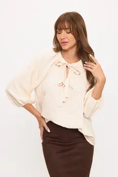 Striped Puff Sleeve Top