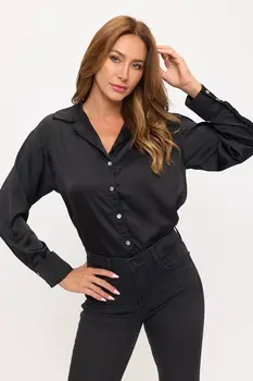 Satin Shirt With Long Sleeves