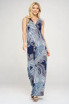 Maxi Paisley Print Maxi Dress